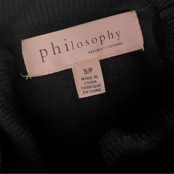 Nordstrom Philosophy Black Turtleneck Small - Picture 5 of 6